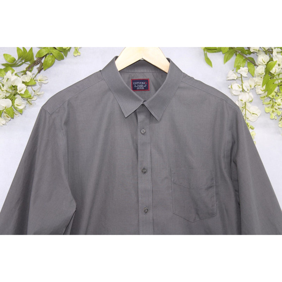 UNTUCKit Men's Slim Fit Wrinkle Free Button Up Casual Long Sleeve Gray Sz XL - Picture 4 of 5